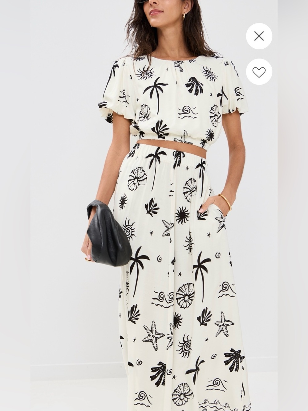 MINKPINK Shell Crop Top + Skirt